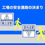 工場の安全通路の決まり